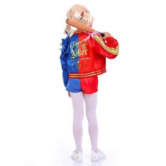 Halloween Suicide Squad Harley Quinn Cosplay Dress Child Kids Large Cost… - Picture 10 of 10